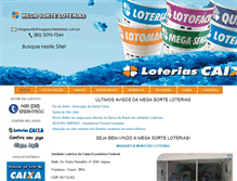 Tablet Screenshot of megasorteloterias.com.br